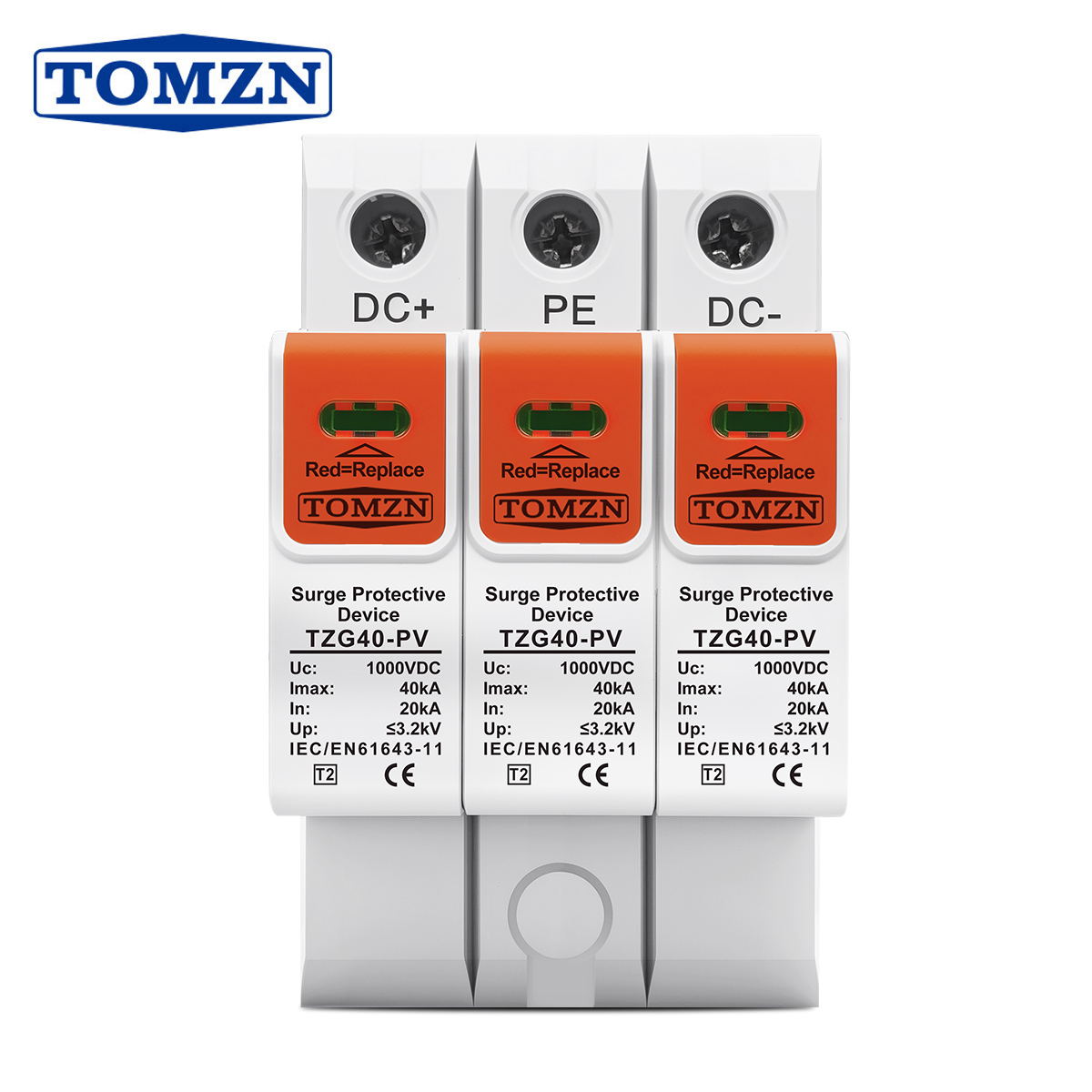 Din Rail Circuit Breaker - TZG40-PV 3P 1000V 1200V 1500V DC