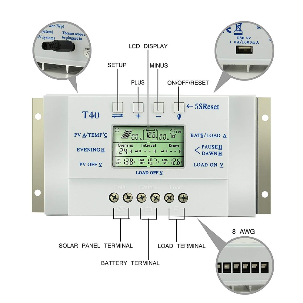 Pwm Charge Controller - 1PC MPPT PWM Solar Charge Controller