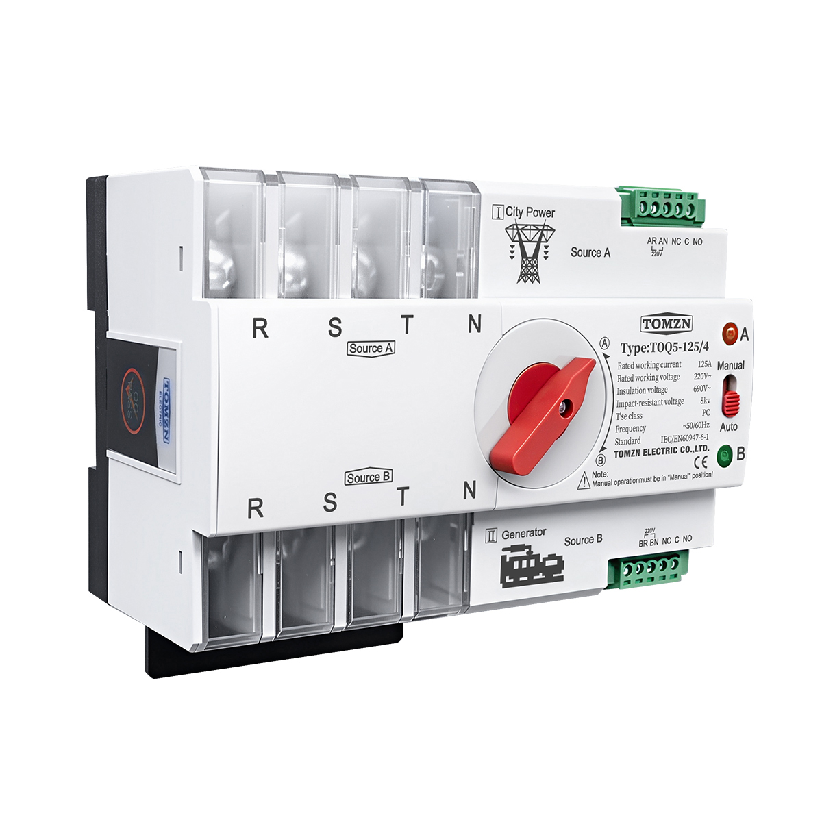 TOMZN Din Rail 2P 3P 4P ATS Du - Din Rail Circuit Breaker 评论和价格
