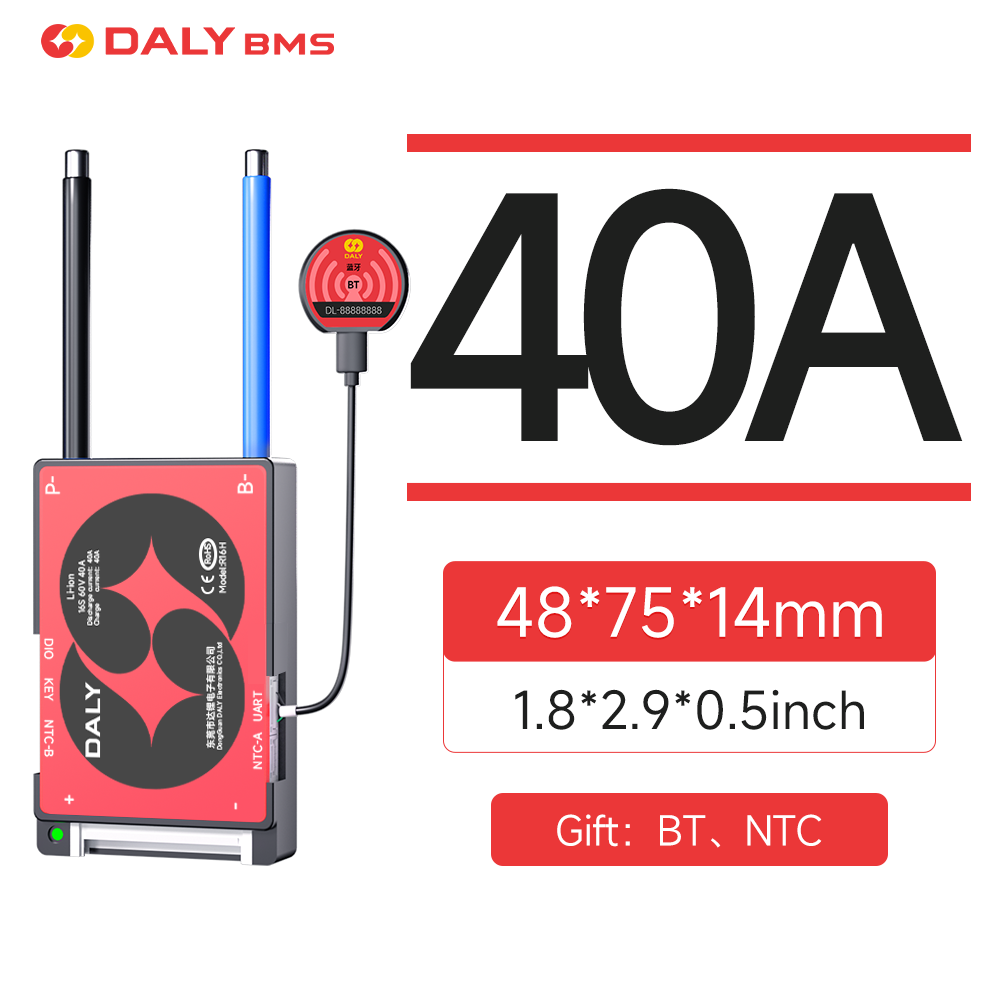 DALY Smart BMS 16S 60V 40A Li- - Lifepo4 Battery Pack 评论和价格