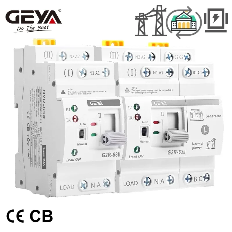GEYA G2R Smart ATS Din Rail Du - Din Rail Circuit Breaker 评论和价格