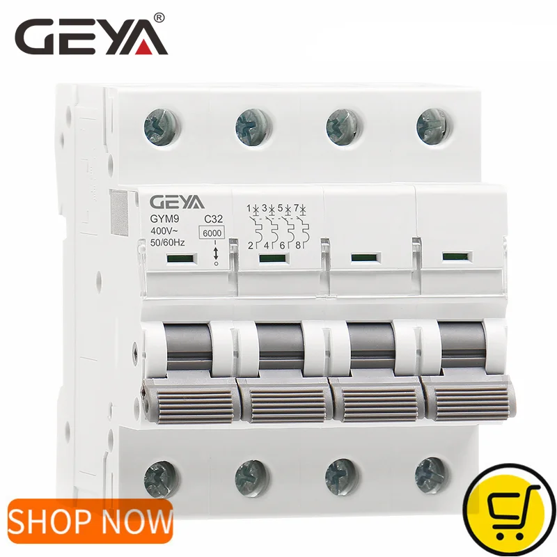 GEYA GYM9 4P MCB 6A-63A 6KA Br - Din Rail Circuit Breaker 评论和价格