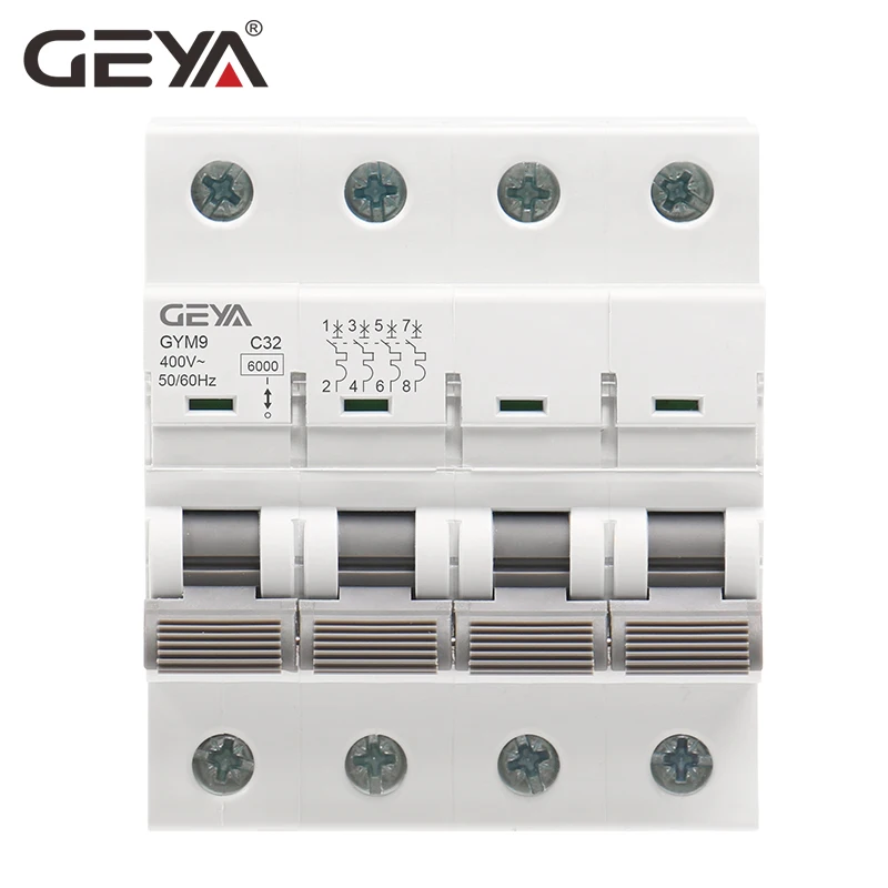 GEYA GYM9 4P MCB 6A-63A 6KA Br - Din Rail Circuit Breaker 评论和价格