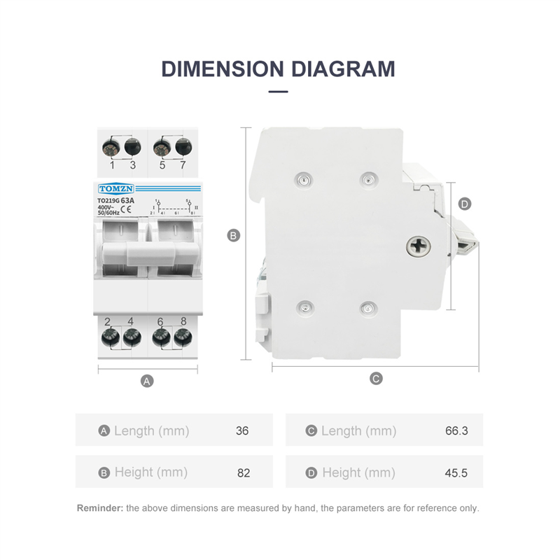 2P 63A Dual Power Manual Trans - Din Rail Circuit Breaker 评论和价格