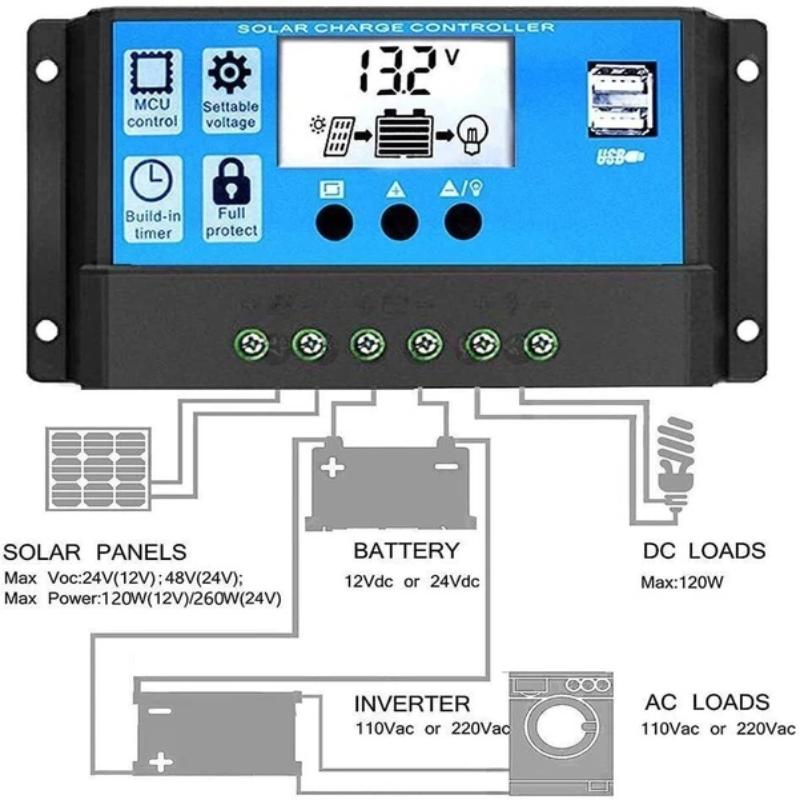 Solar Charge Controller 10A/30 - Pwm Charge Controller 评论和价格