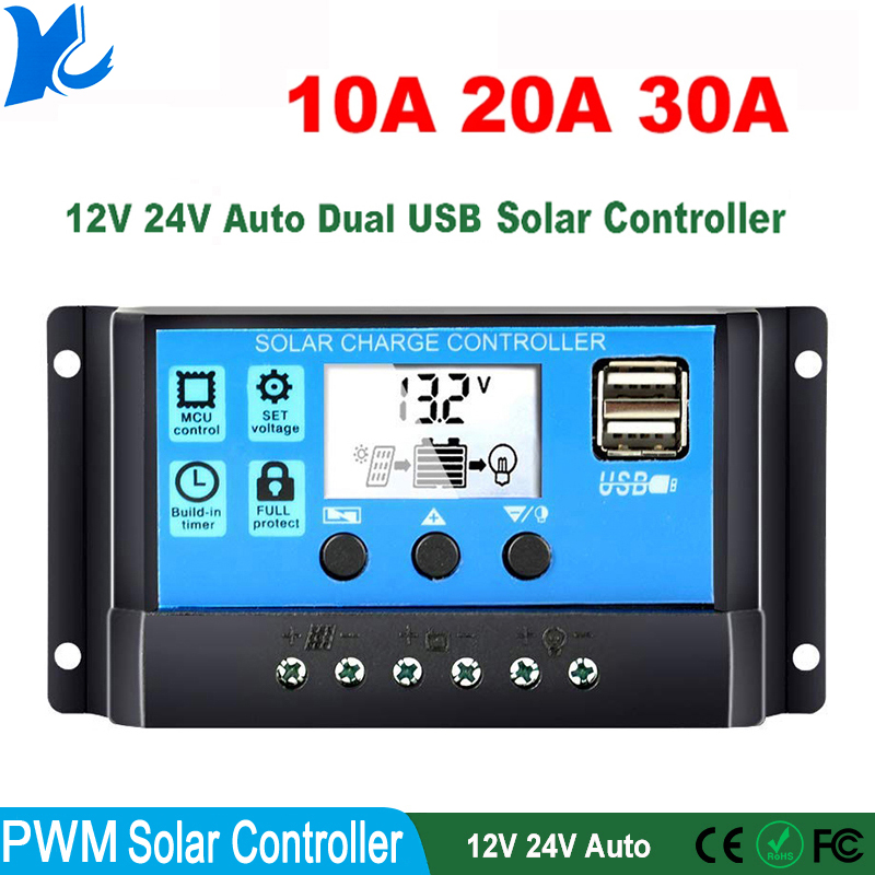 High Efficiency 10A 20A 30A 12 - Pwm Charge Controller 评论和价格